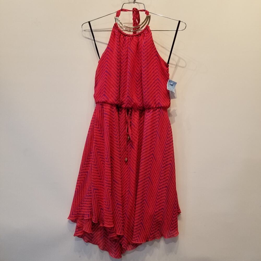 City‎ Triangles New Halter Dress Layered Juniors Size L
